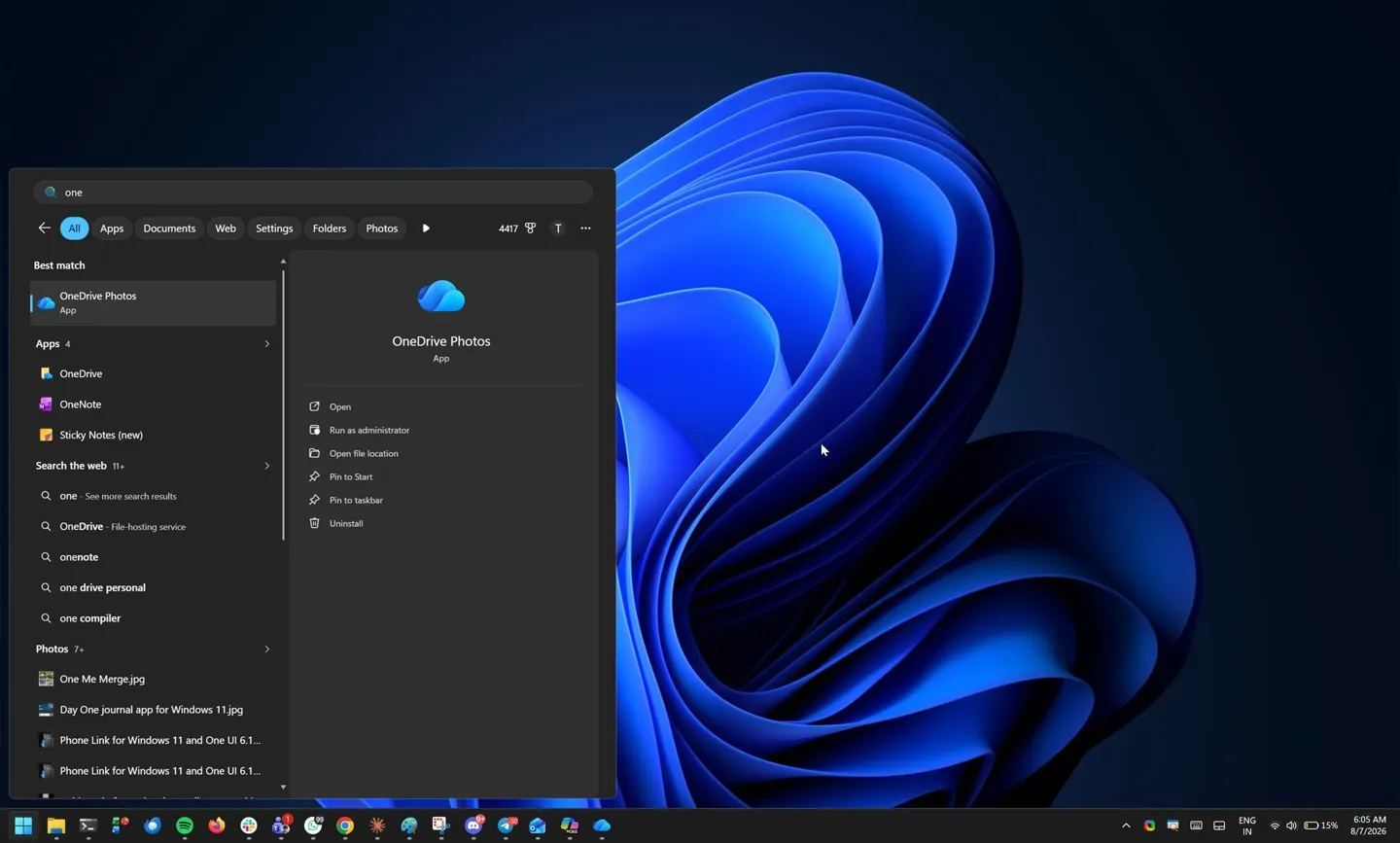 Windows 11 OneDrive Photos